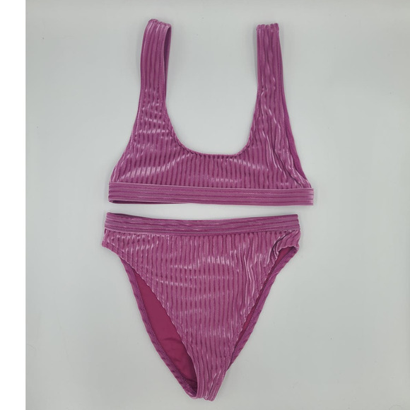 DIPPIN DAISY'S VELVET RIBBED BIKINI SET - Picture 2 of 5